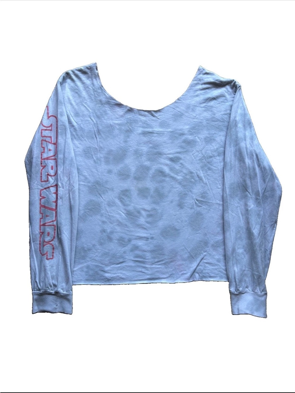 Y2K Indie Sleaze Star Wars Off The Shoulder Long Sleeve Tee Oversized 90s Sci Fi - Picture 4 of 8